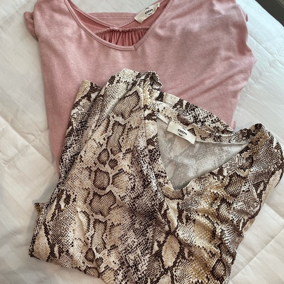 Entro Snake Print Dress and Soft Pink Top - Picture 2 of 15